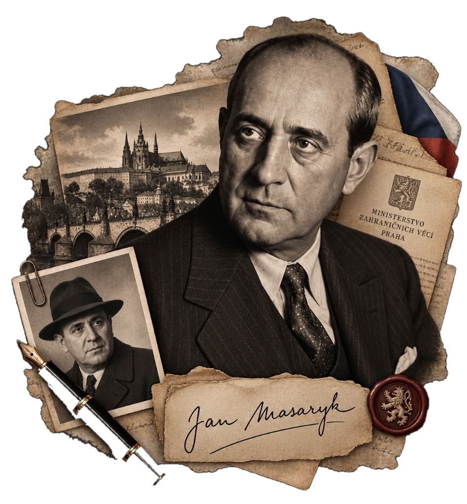 Jan Masaryk archival collage